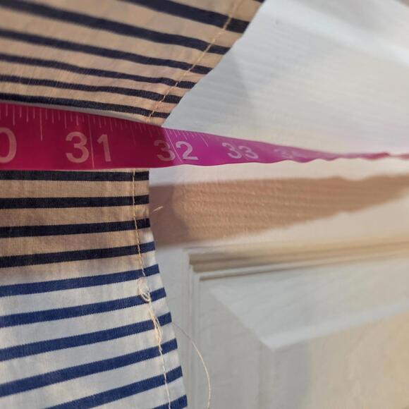 Casa Cabana Women's XXL Blue and White Striped Dress Shirt - Picture 8 of 9